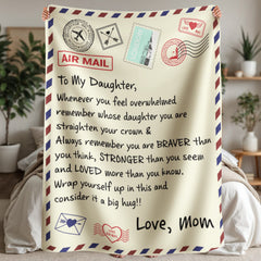 À Ma Fille Courageuse Je T'aime (De Maman) – Couverture Polaire Sherpa