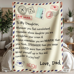 À ma fille plus courageuse (de Papa) – Couverture polaire Sherpa