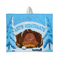 On hiberne – Couverture en polaire Sherpa à capuche
