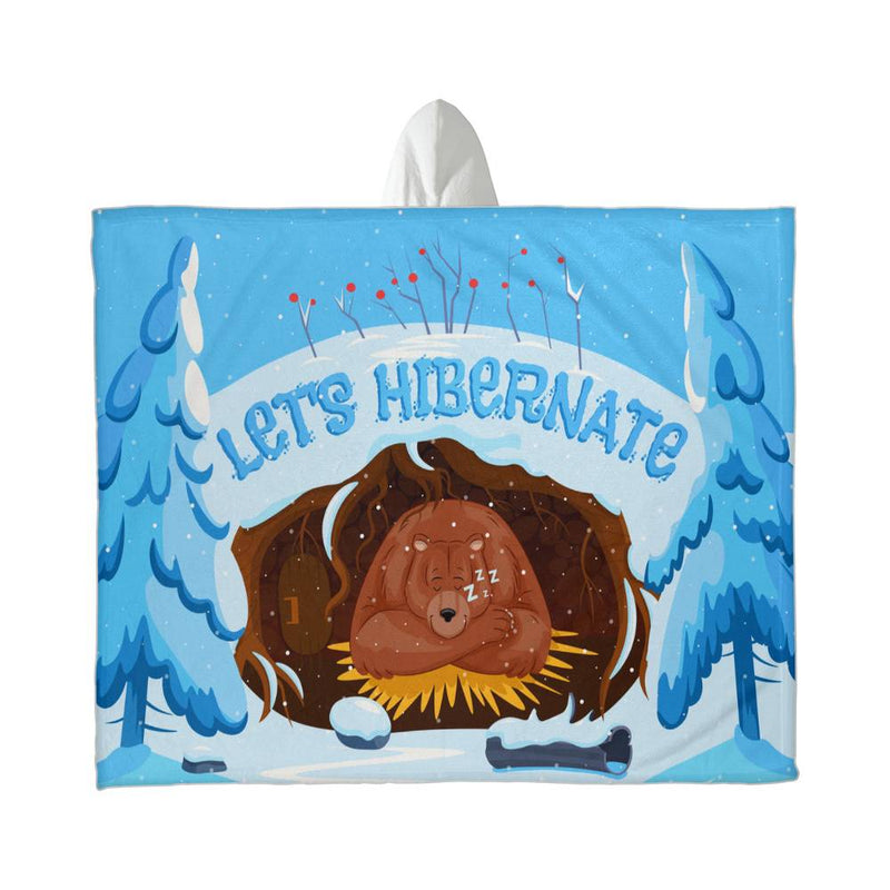 On hiberne – Couverture en polaire Sherpa à capuche