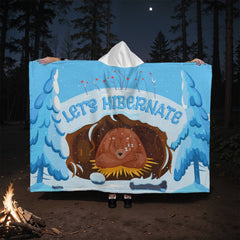 On hiberne – Couverture en polaire Sherpa à capuche