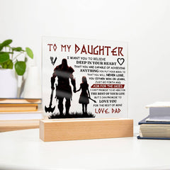 À ma fille Skies – Carré acrylique