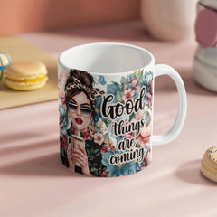 De bonnes choses arrivent – Mug en céramique