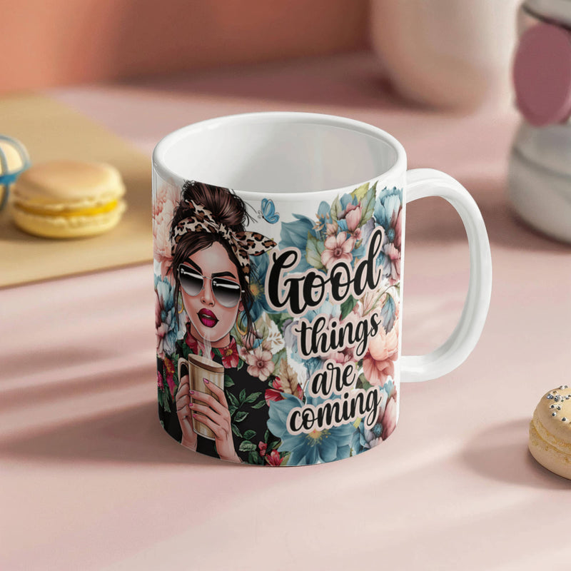 De bonnes choses arrivent – Mug en céramique